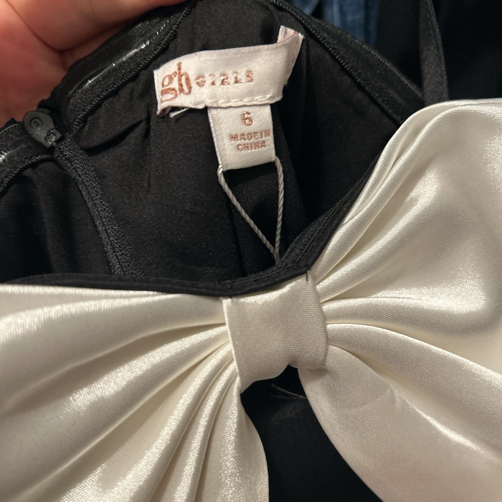 GB Girls Black and White Formal Dress